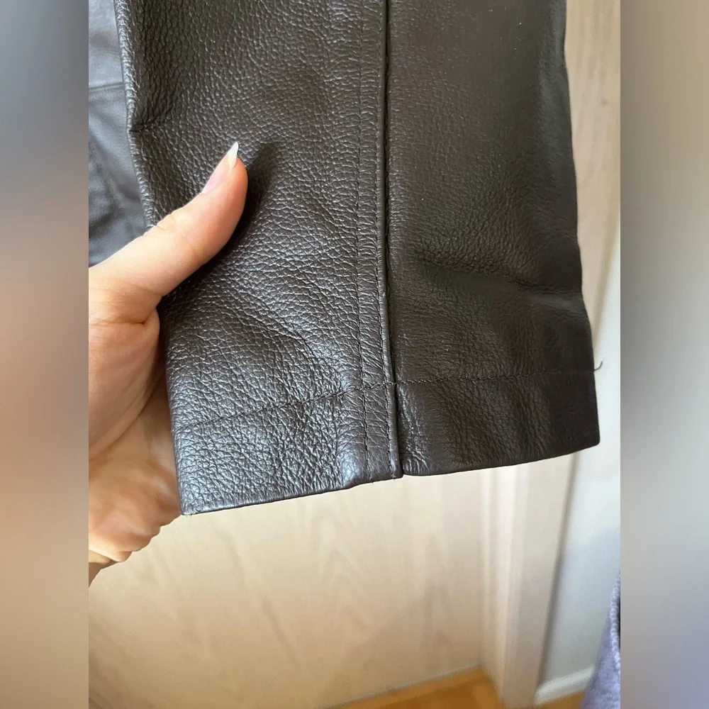 Men’s DANIER Vintage Dark Brown Heavyweight Faux Leather Jacket - Picture 5 of 16